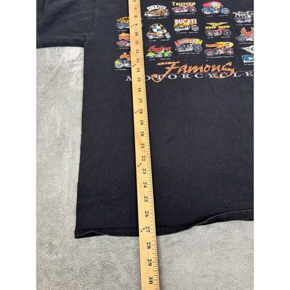 Vintage Famous Motorcycles Short Sleeve T Shirt Men's Size Large Black - Picture 10 of 10
